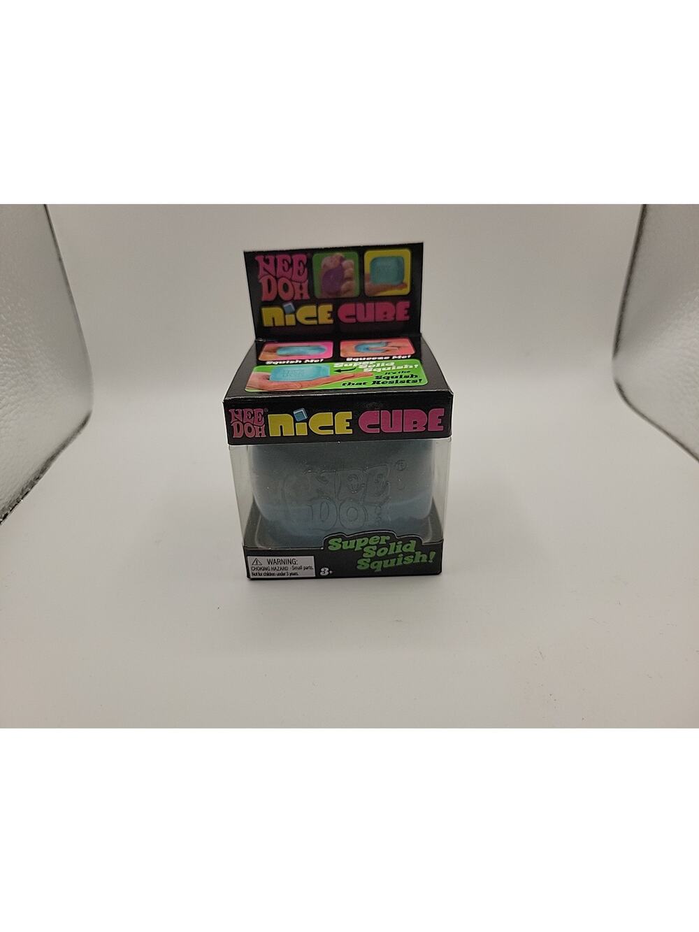 NeeDoh Nice Cube Nee Doh Squishy Ice Cube New Blue Sealed Super Solid Squish